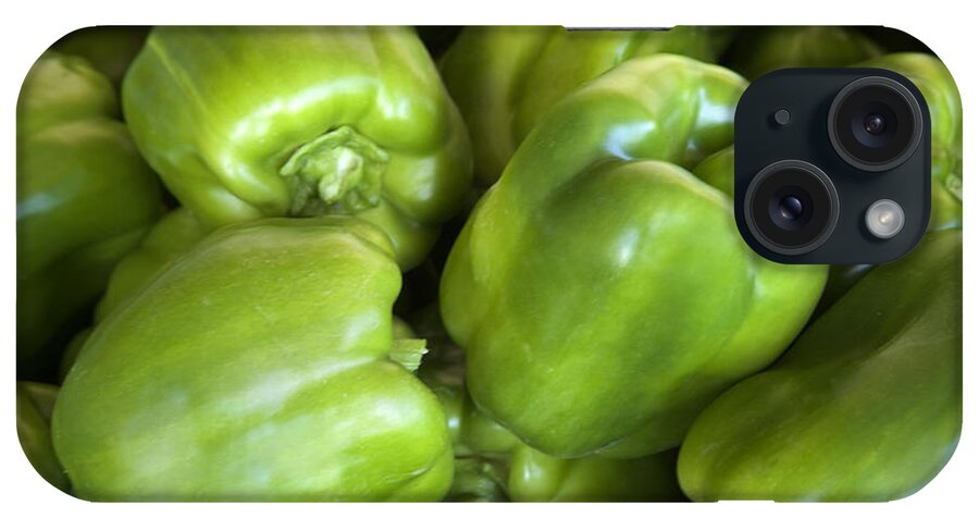 Sweet Bell Peppers iPhone Case featuring the photograph Green Bell Peppers by Inga Spence