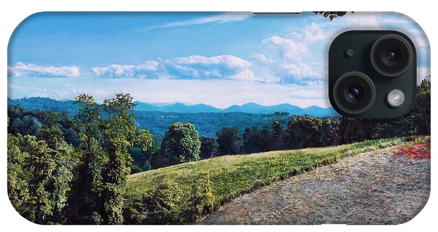 Smoky Mountains iPhone Case featuring the painting Green Country by Joshua Martin