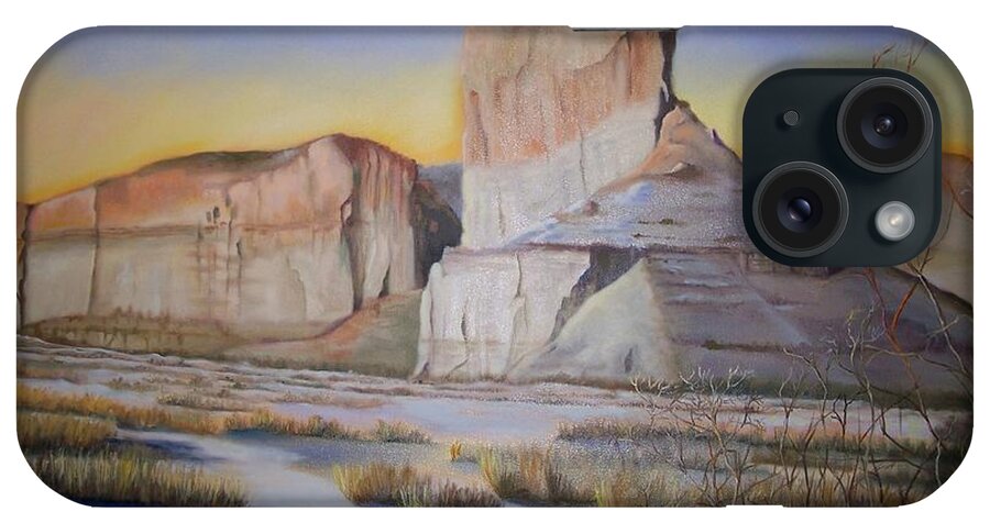 Western iPhone Case featuring the painting Green River Wyoming by Marlene Book