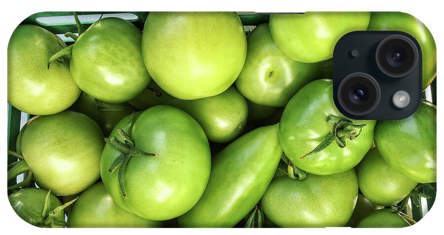Background iPhone Case featuring the photograph Green tomatoes by Tom Gowanlock