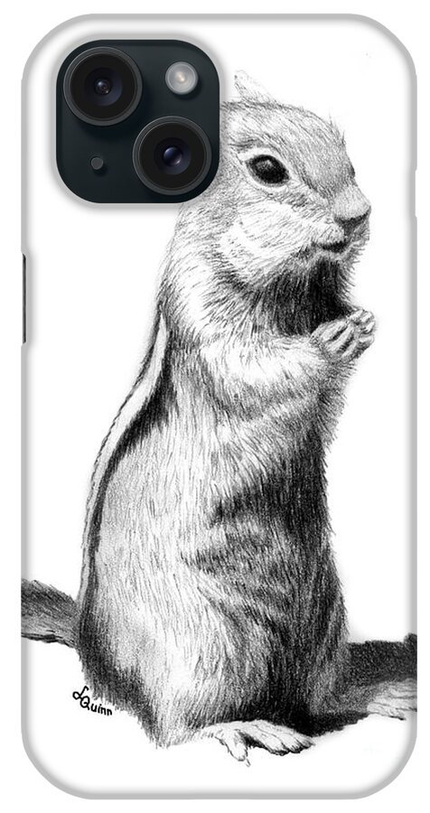 Ground Squirrel iPhone Case featuring the drawing Ground Squirrel by Lynn Quinn