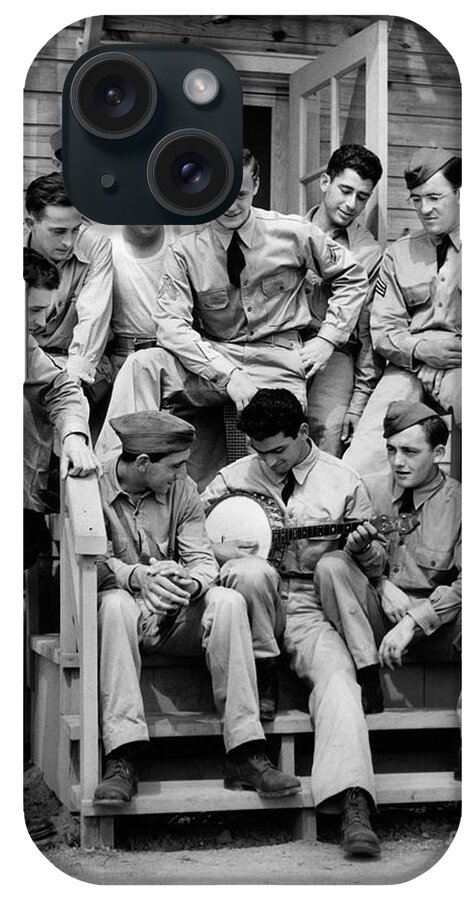 1940s iPhone Case featuring the photograph Group Of Soldiers by H. Armstrong Roberts/ClassicStock