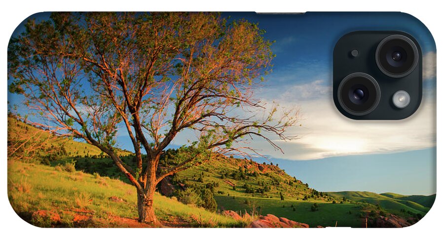 Red Rocks Park iPhone Case featuring the photograph Guardian Of Light by John De Bord