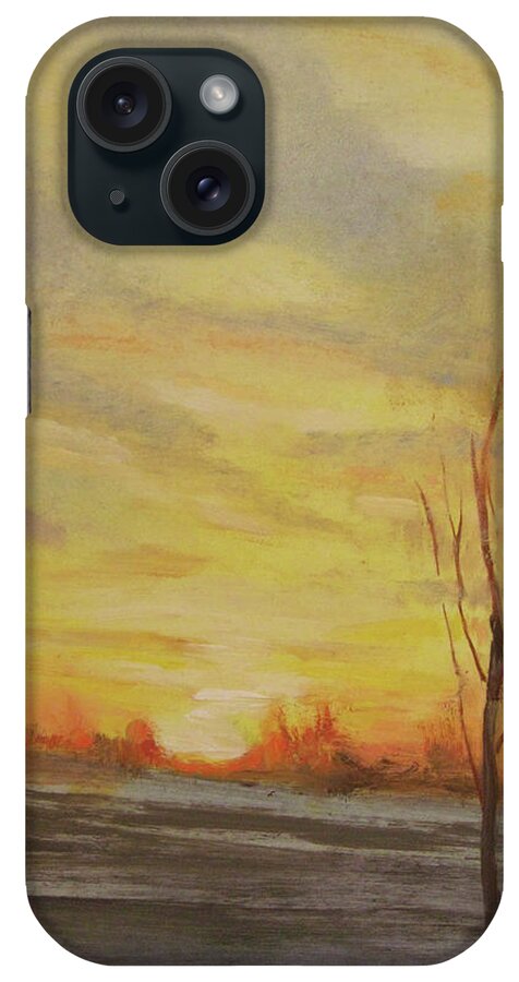 Plant iPhone Case featuring the painting Guarding by Robie Benve