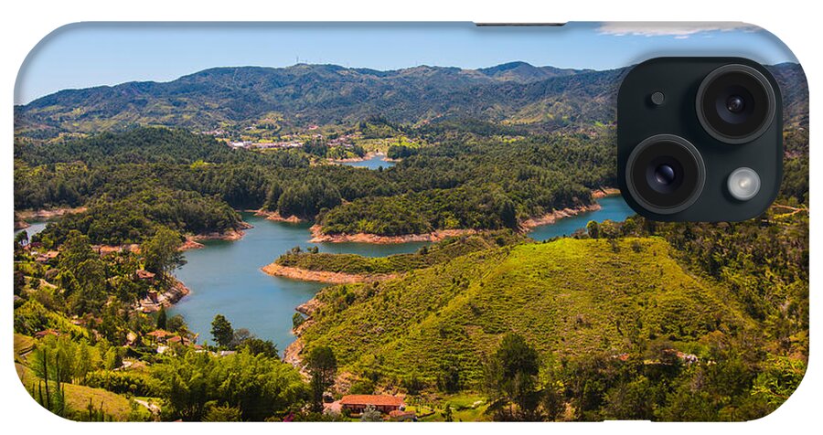 Landscape iPhone Case featuring the photograph Guatape by Robert McKinstry