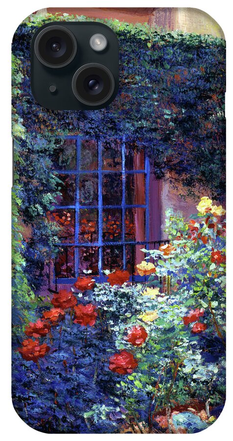 Gardens iPhone Case featuring the painting Guesthouse Rose Garden by David Lloyd Glover