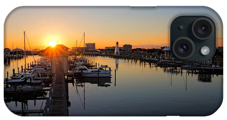 Sunset iPhone Case featuring the photograph Gulfport Harbor Sunset by Don Schiffner