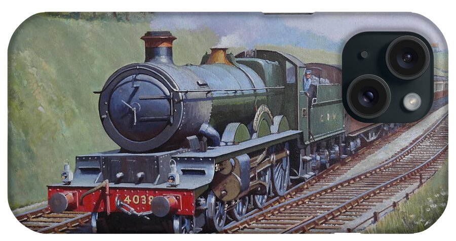 Steam iPhone Case featuring the painting GWR Star class by Mike Jeffries