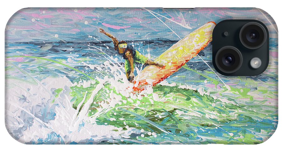 Surf Art iPhone Case featuring the painting H2Ooh by William Love
