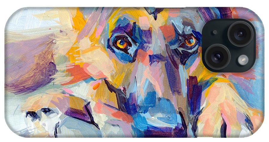 Shepherd iPhone Case featuring the painting Hagen by Kimberly Santini