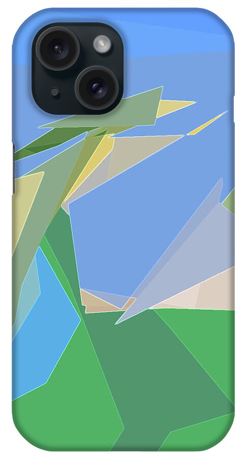 Abstract iPhone Case featuring the digital art Hailing a Taxi by Gina Harrison