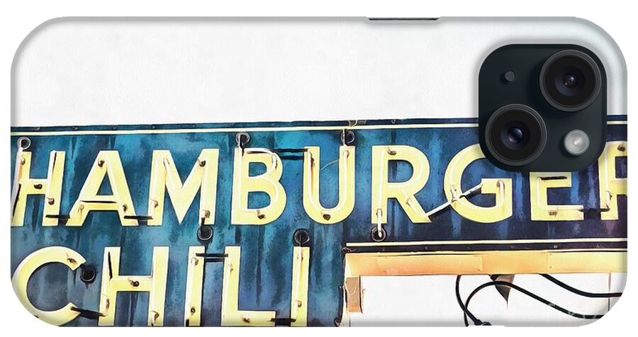 Hamburger iPhone Case featuring the digital art Hamburger Chili Chicago by Edward Fielding