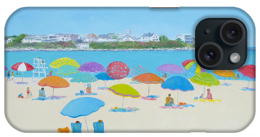 Hampton Beach iPhone Case featuring the painting Hampton Beach and Boars Head by Jan Matson