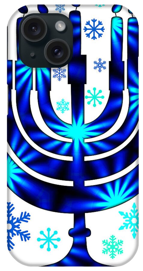 Hanukkah iPhone Case featuring the digital art Hanukkah Greeting Card III #1 by Aurelio Zucco