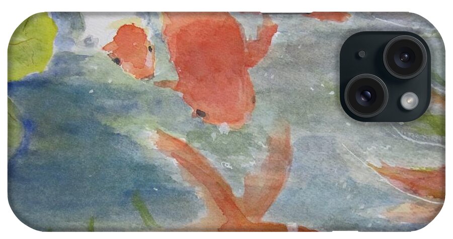 Fish iPhone Case featuring the painting Happy Koi by Elvira Ingram