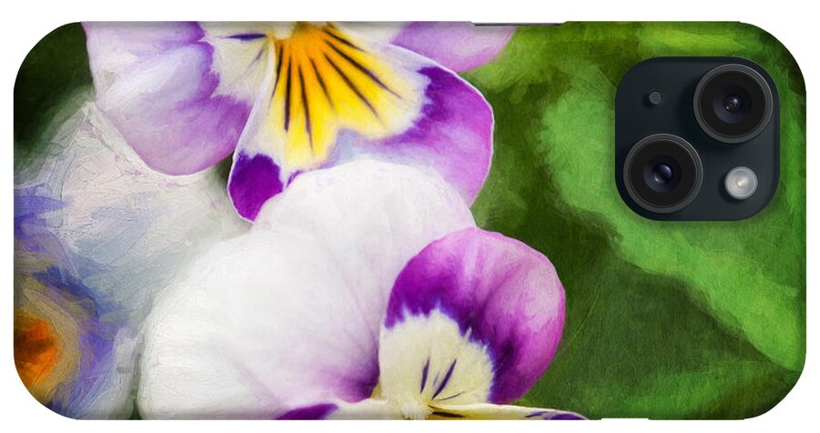 Pansies iPhone Case featuring the photograph Happy Pansey Faces by Mary Jo Allen