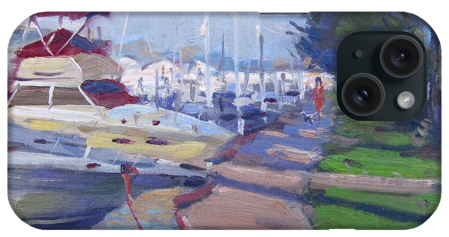 Harbor iPhone Case featuring the painting Harbor at North Tonawanda by Ylli Haruni