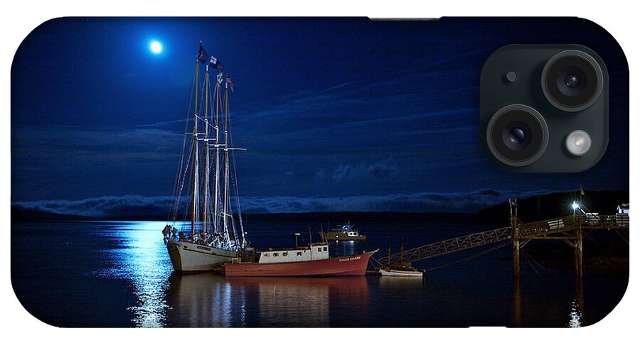 Lawrence iPhone Case featuring the photograph Harbor Moon by Lawrence Boothby