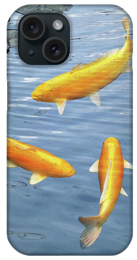 Fish iPhone Case featuring the photograph Harmony - Golden Koi by Gill Billington