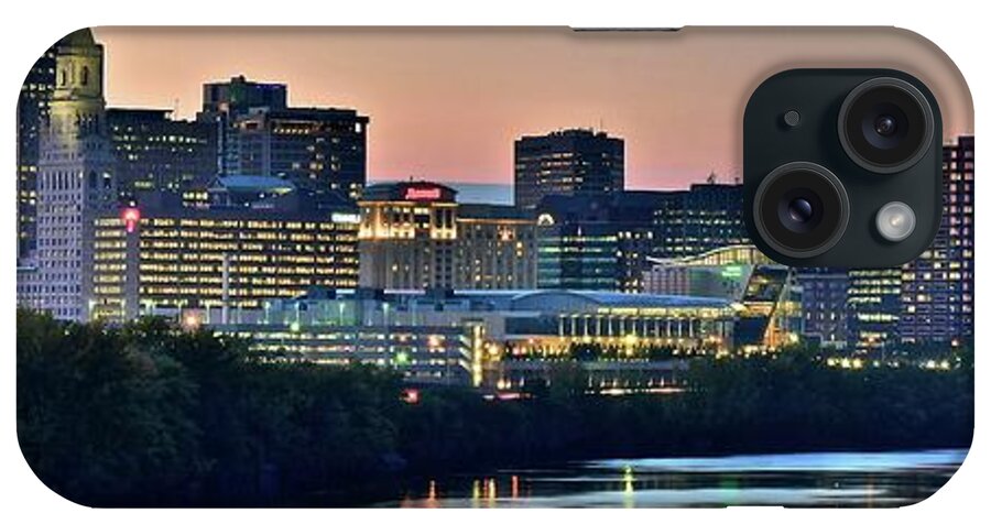 Hartford iPhone Case featuring the photograph Hartford in Panoramic Sunset by Frozen in Time Fine Art Photography