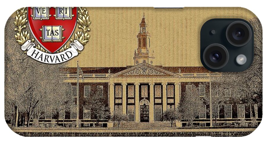 Universities iPhone Case featuring the photograph Harvard University Building With Seal by Serge Averbukh