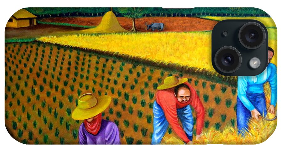 Harvest iPhone Case featuring the painting Harvest Season by Cyril Maza