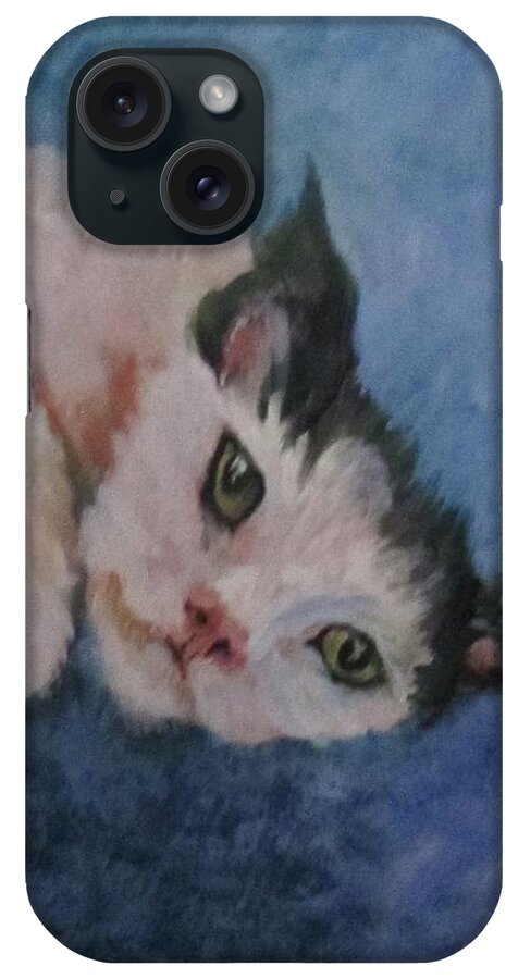 Cat iPhone Case featuring the painting Hattie Smith by Barbara O'Toole