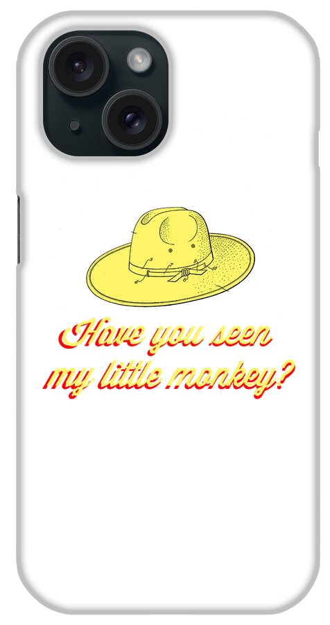 Curious iPhone Case featuring the drawing Have You Seen My Little Monkey tee by Edward Fielding