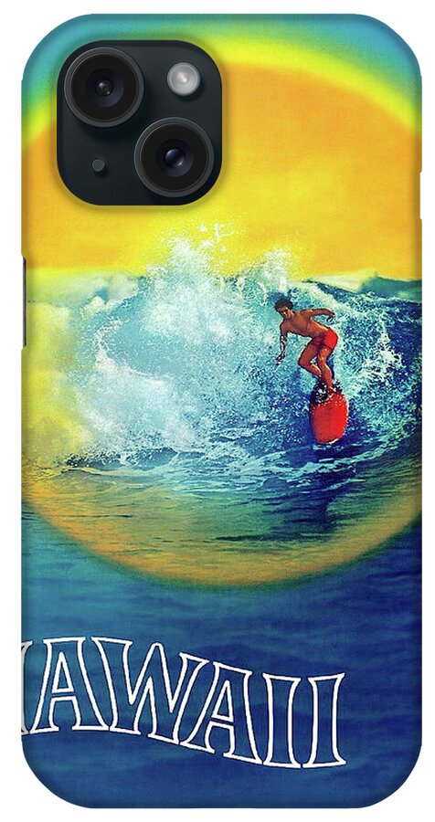 Hawaii iPhone Case featuring the painting Hawaii, Sun surfer by Long Shot