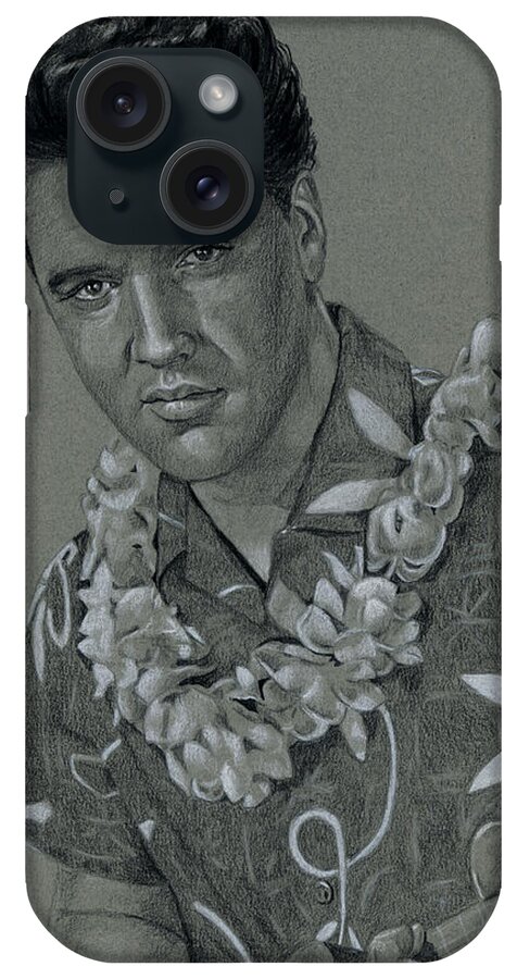 Elvis iPhone Case featuring the drawing Hawaiian Beach Boy by Rob De Vries