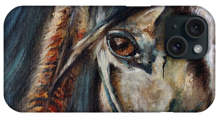 Horse iPhone Case featuring the painting Hawk by Barbie Batson