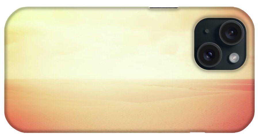 Dune iPhone Case featuring the photograph Hazy sand dunes in red glow by GoodMood Art