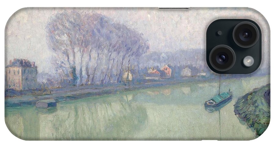 Henri Lebasque iPhone Case featuring the painting he Marne at Pomponne by MotionAge Designs