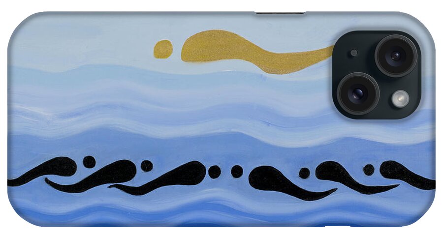 He Tu Water iPhone Case featuring the painting He Tu Water by Adamantini
