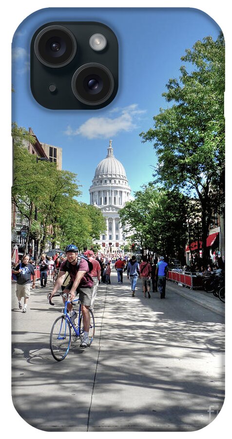 Madison Wisconsin iPhone Case featuring the photograph Heading to Camp Randall by David Bearden