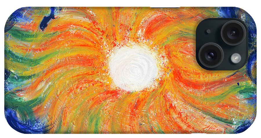 Sun iPhone Case featuring the painting Healing sun by Heidi Sieber