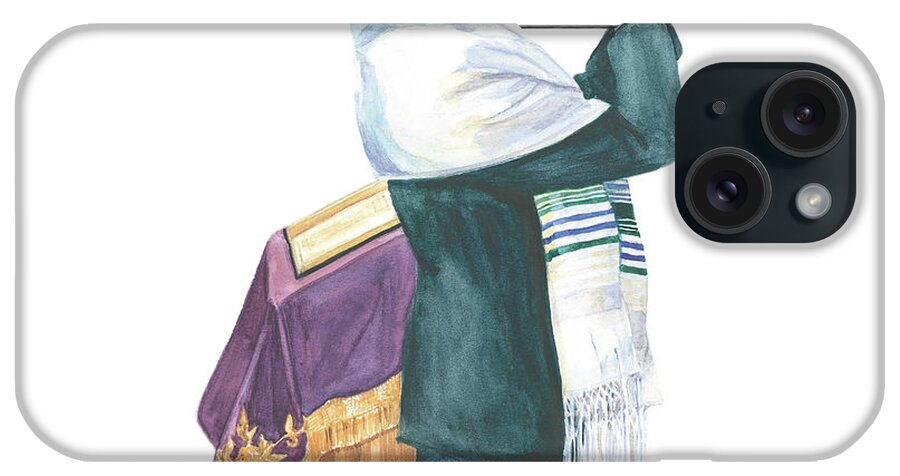 Shofar iPhone Case featuring the painting Hear the Shofar by Laurie McGaw
