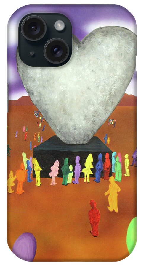 Mark Kostabi iPhone Case featuring the painting Heart of Stone by Thomas Blood