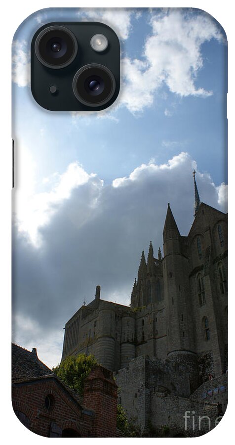 Sky iPhone Case featuring the photograph Heavens above Mont St. Michel Abbey by Christine Jepsen