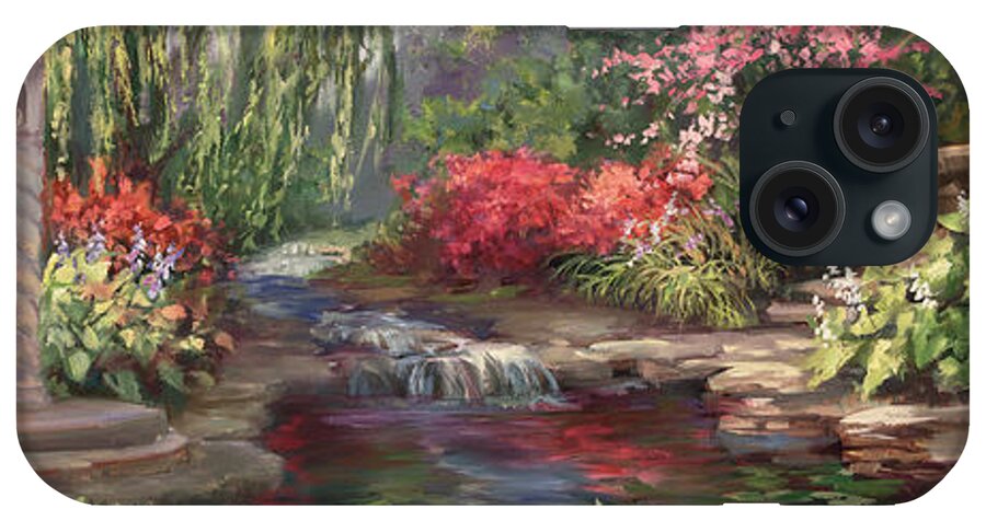 Landscape iPhone Case featuring the painting Heaven's Garden by Laurie Snow Hein