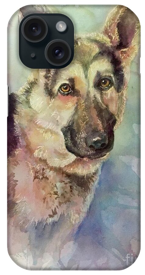 Dog iPhone Case featuring the painting Heidi by Genie Morgan