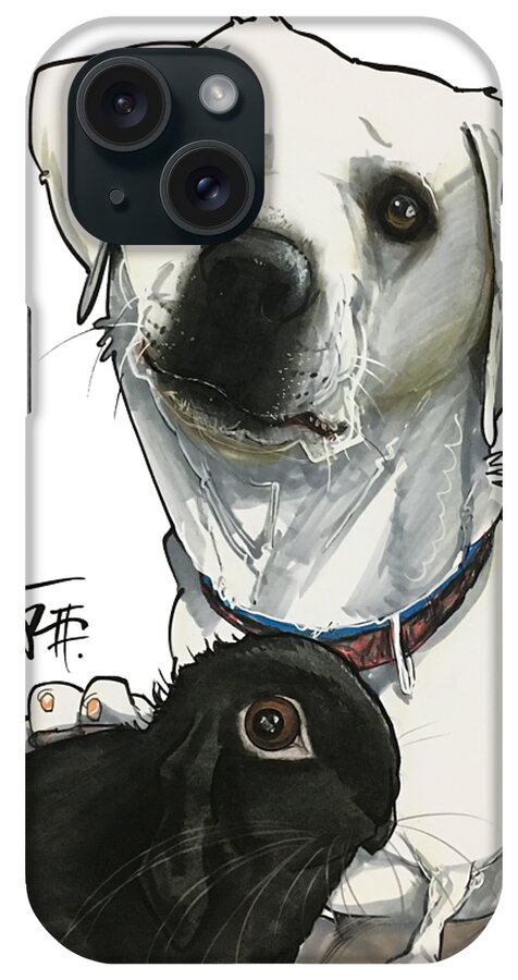 Custom Artwork iPhone Case featuring the drawing Heins 3535 by John LaFree