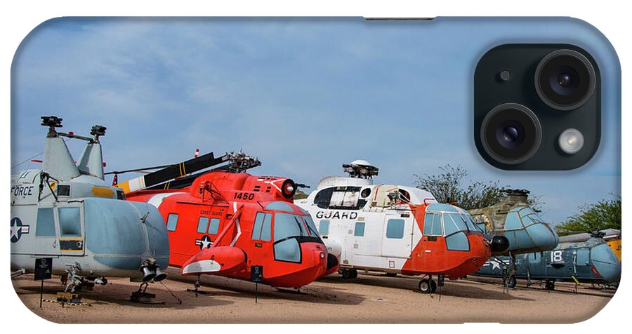 Pima Air And Space Museum iPhone Case featuring the photograph Helicopter Row by Bob Phillips