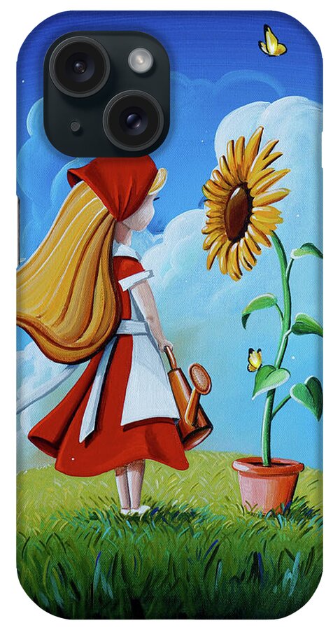Sunflower iPhone Case featuring the painting Hello Sunshine by Cindy Thornton