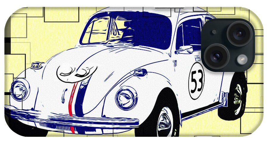 Herbie The Love Bug iPhone Case featuring the photograph Herbie the Love Bug by Bill Cannon