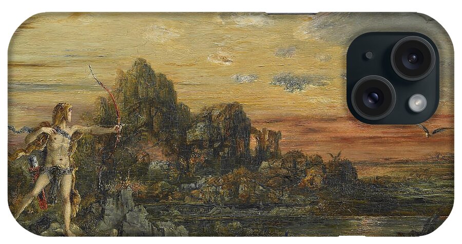 Gustave Moreau iPhone Case featuring the painting Hercules and the Stymphalian Birds by Gustave Moreau