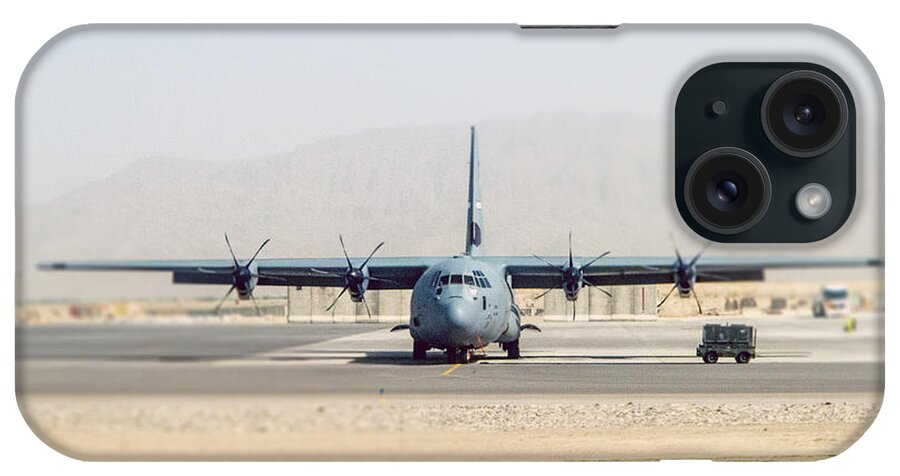 Apu iPhone Case featuring the photograph Hercules C-130 on Runway by SR Green