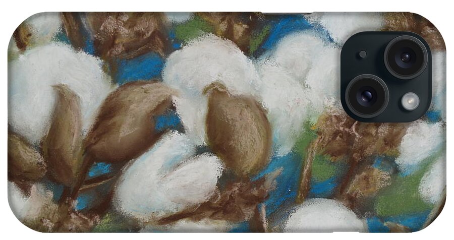 Cotton iPhone Case featuring the painting Heritage Corridor Cotton by Pamela Poole