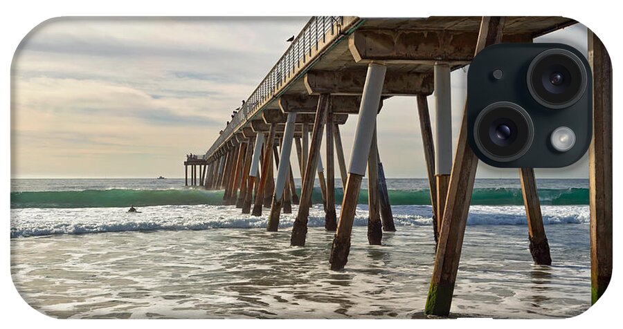 Pier iPhone Case featuring the photograph Hermosa under the Pier by Michael Hope