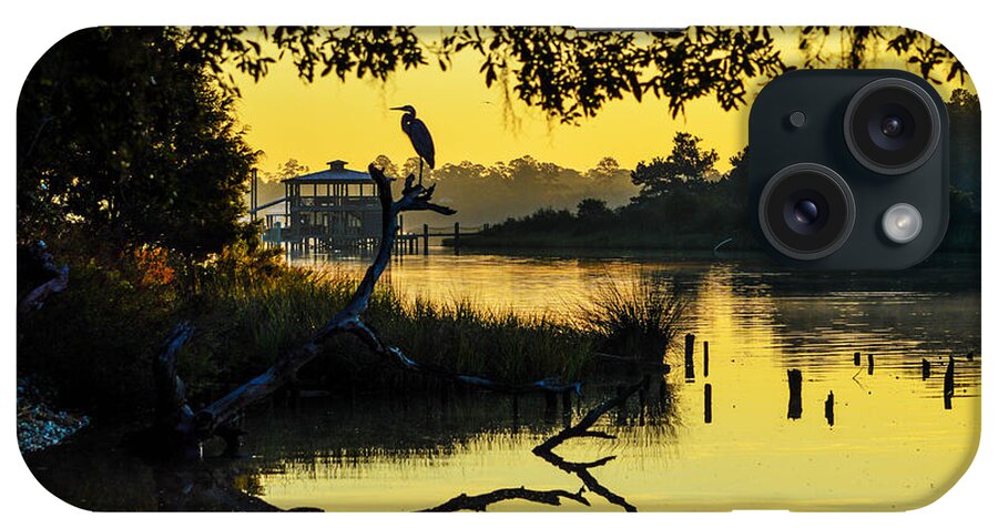 Bon Secour iPhone Case featuring the photograph Heron on a Stick Part 2 by Michael Thomas